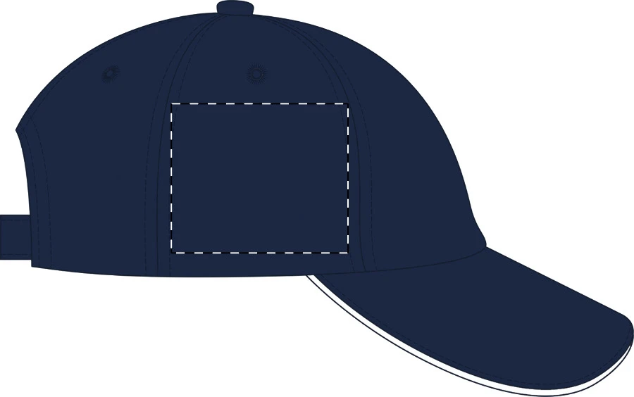 Rivera šiltovka – dark blue – tlačová plocha – Pravá strana