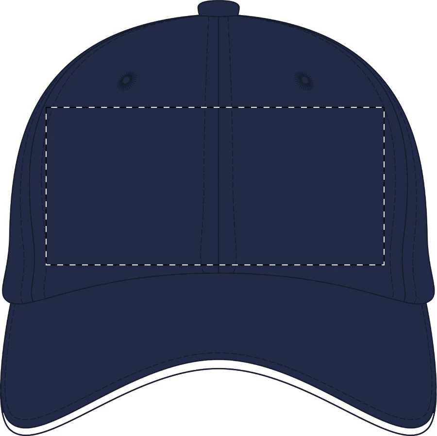 Rivera šiltovka – dark blue – tlačová plocha – Predná strana - uprostred