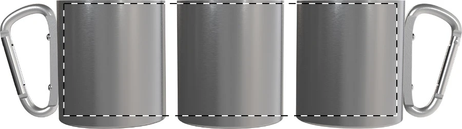 Cadisha hrnček z nerez ocele – silver – tlačová plocha – Obal