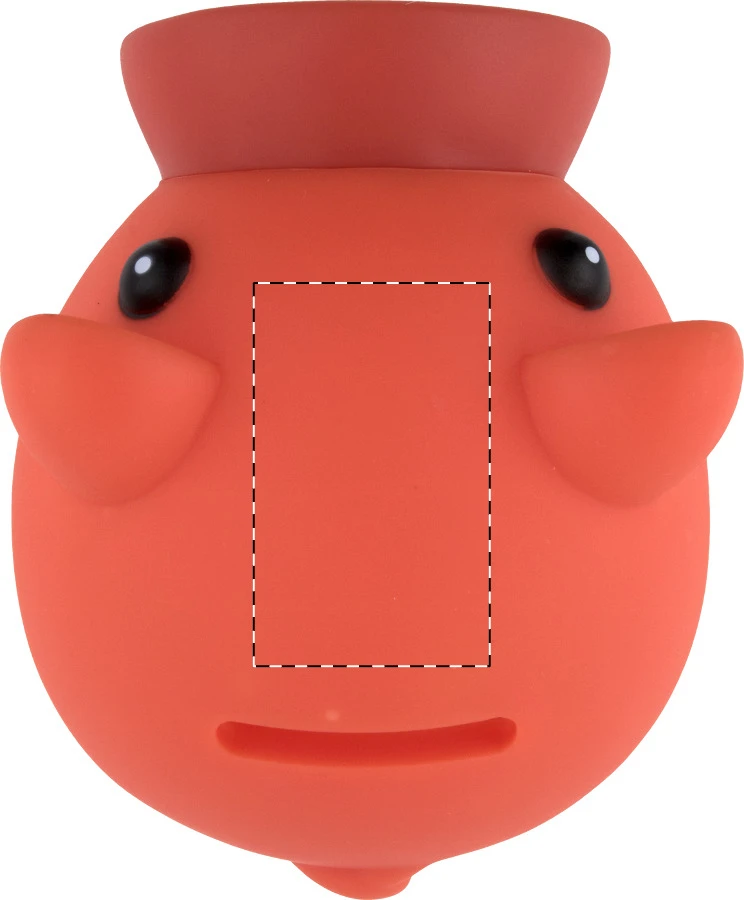 Oiban pokladnička prasiatko – orange – tlačová plocha – Vrchná časť