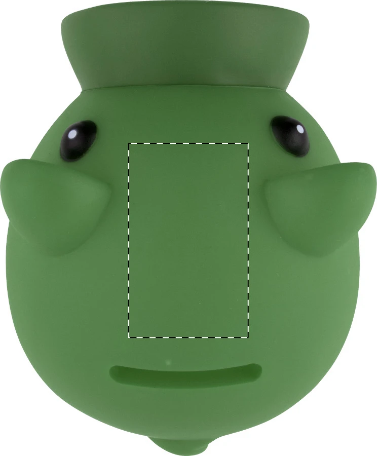 Oiban pokladnička prasiatko – green – tlačová plocha – Vrchná časť