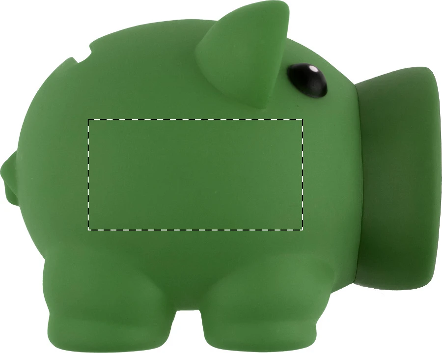 Oiban pokladnička prasiatko – green – tlačová plocha – Ľavá strana