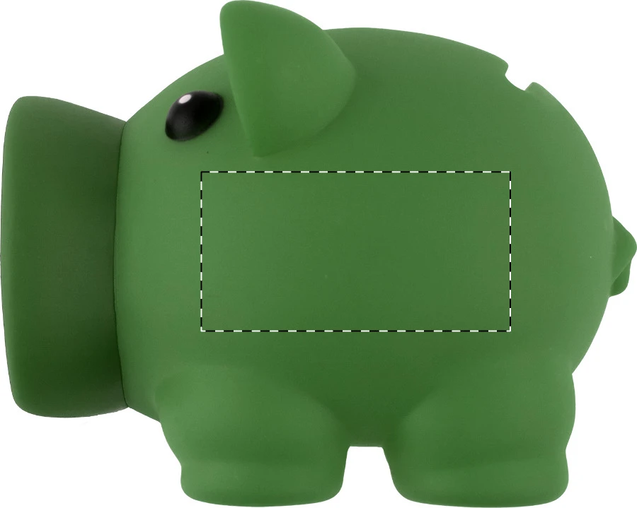Oiban pokladnička prasiatko – green – tlačová plocha – Pravá strana