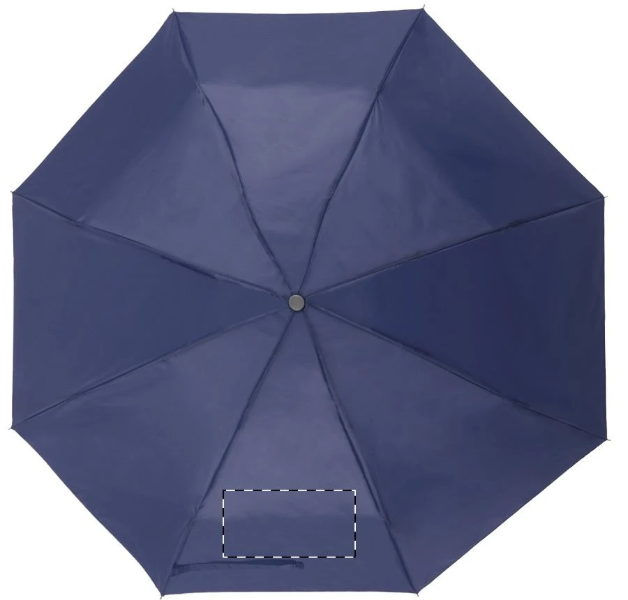 Nube dáždnik – dark blue – tlačová plocha – Panel 1 - s uzatváracím remienkom (číslovanie panelov v smere hodinových ručičiek)
