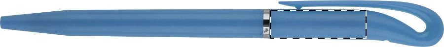 Swim guľôčkové pero – light blue – tlačová plocha – Pod klipom - pre praváka