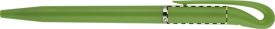 Swim guľôčkové pero – lime green – tlačová plocha – Pod klipom - pre praváka