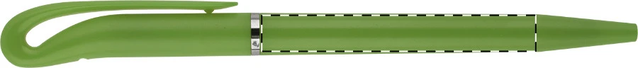 Swim guľôčkové pero – lime green – tlačová plocha – Na telo - pre ľaváka
