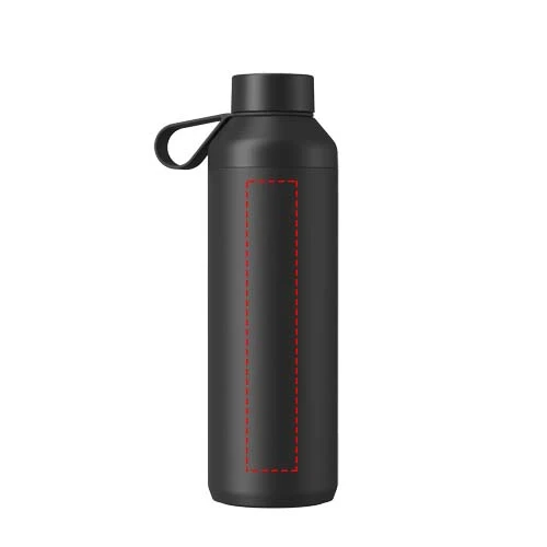 Fľaša na vodu Ocean Bottle Peak 710 ml - Ocean Bottle – obsidiánová černá – tlačová plocha – Zadná strana