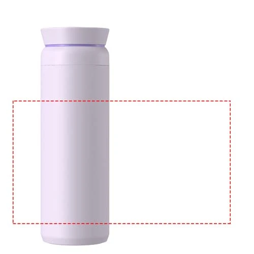 Termohrnček Ocean Bottle Peak Brew 590 ml z recyklovanej nehrdzavejúcej ocele - Ocean Bottle – levanduľová – tlačová plocha – Po obvode