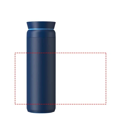 Termohrnček Ocean Bottle Peak Brew 590 ml z recyklovanej nehrdzavejúcej ocele - Ocean Bottle – oceánová modrá – tlačová plocha – Po obvode