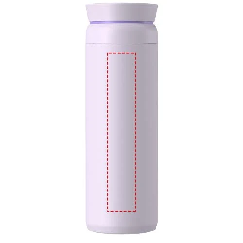 Termohrnček Ocean Bottle Peak Brew 590 ml z recyklovanej nehrdzavejúcej ocele - Ocean Bottle – levanduľová – tlačová plocha – Zadná strana