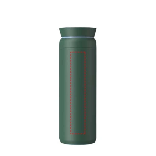 Termohrnček Ocean Bottle Peak Brew 590 ml z recyklovanej nehrdzavejúcej ocele - Ocean Bottle – lesní zelená – tlačová plocha – Zadná strana