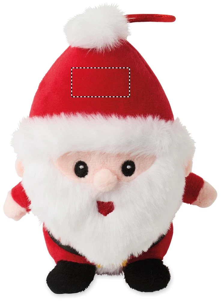 Plyšová figúrka Santa GLEEFUL – červená – tlačová plocha – HAT