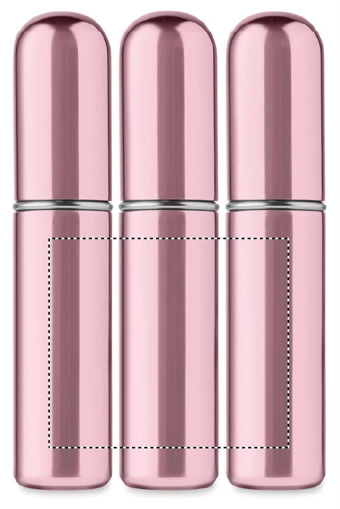Plniteľná fľaštička s rozprašovačom 5 ml – dětská růžová – tlačová plocha – LABEL