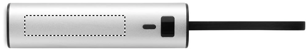 Powerbanka 5000 mAh PD 20 W POWERTUBE – matná stříbrná – tlačová plocha – Bok 1