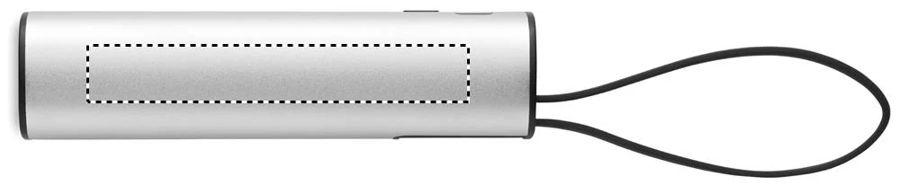Powerbanka 5000 mAh PD 20 W POWERTUBE – matná stříbrná – tlačová plocha – Bok 2