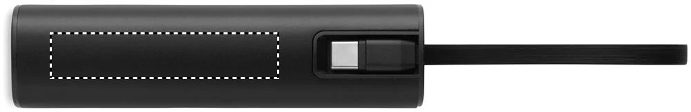 Powerbanka 5000 mAh PD 20 W POWERTUBE – černá – tlačová plocha – Bok 4