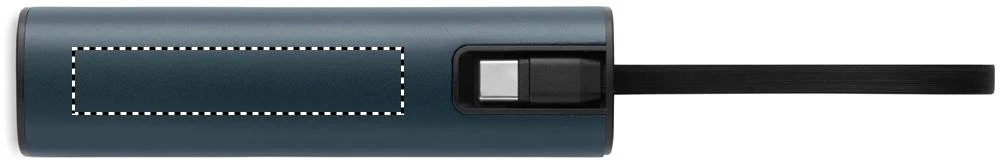 Powerbanka 5000 mAh PD 20 W POWERTUBE – francouzská námořnická modř – tlačová plocha – Bok 4