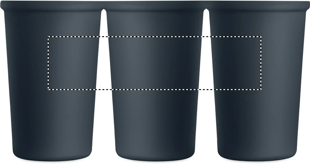 Recyklovaný termohrnček NAKANO, 400 ml – francouzská námořnická modř – tlačová plocha – Dookola (rotačná sieťotlač)