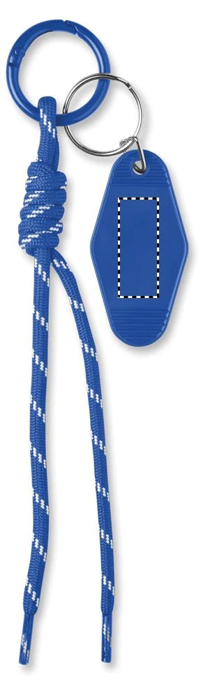 Kľúčenka z pleteného lanka KEYBRAID – královská modř – tlačová plocha – Bok 1