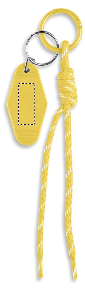 Kľúčenka z pleteného lanka KEYBRAID – žlutá – tlačová plocha – Bok 2