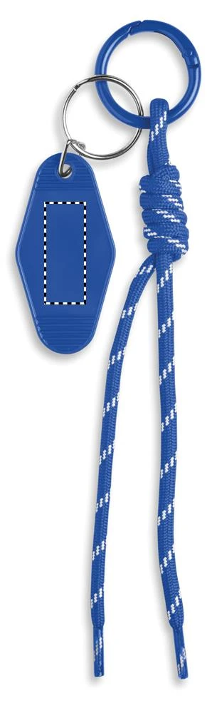 Kľúčenka z pleteného lanka KEYBRAID – královská modř – tlačová plocha – Bok 2