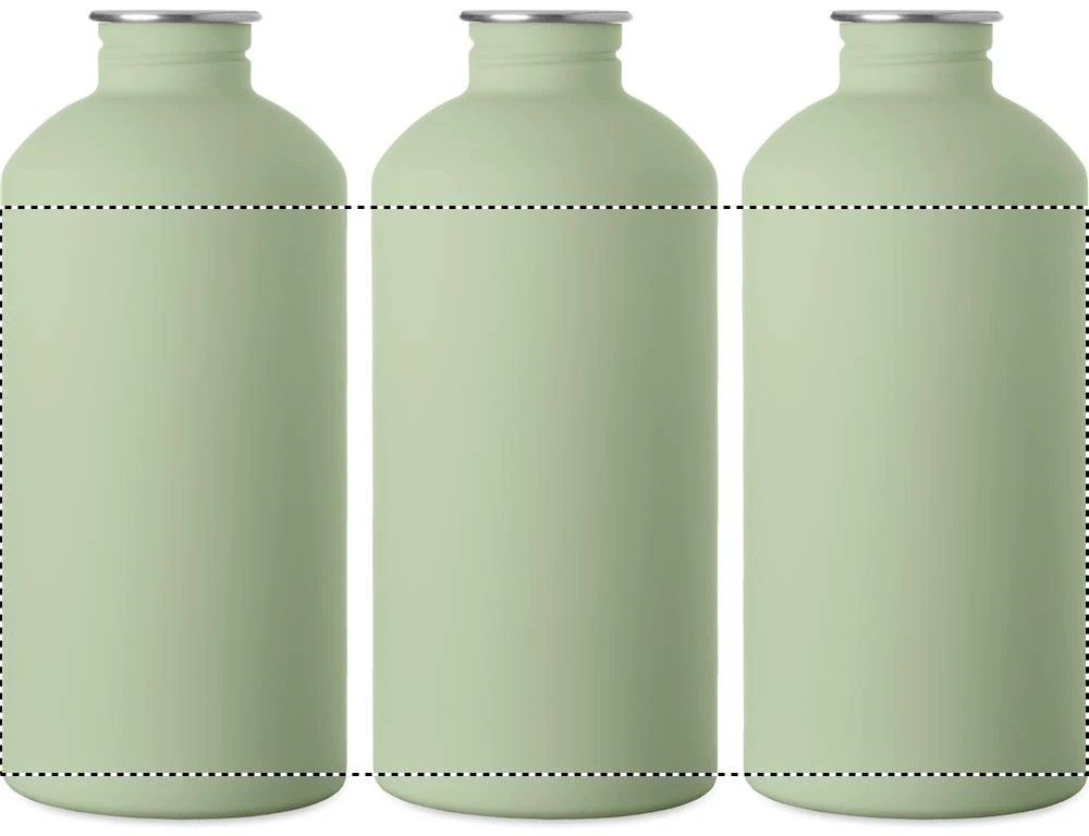 Jednostenná nerezová fľaša 500 ml REMID MOSS SOFT – mátově zelená – tlačová plocha – Dookola 360°