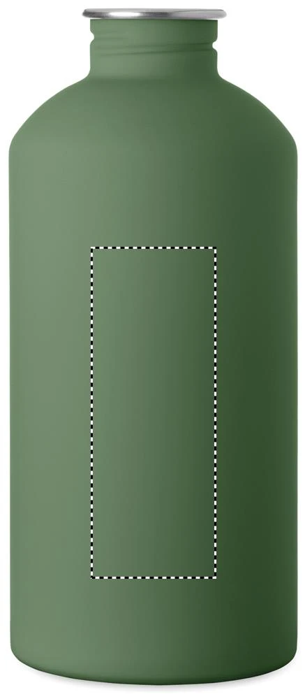 Jednostenná nerezová fľaša 500 ml REMID MOSS SOFT – tmavě zelená – tlačová plocha – Zadná strana