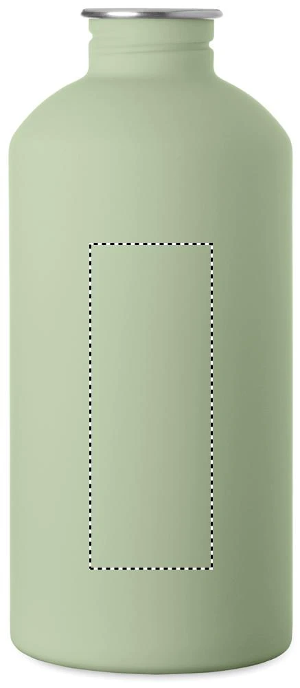 Jednostenná nerezová fľaša 500 ml REMID MOSS SOFT – mátově zelená – tlačová plocha – Zadná strana