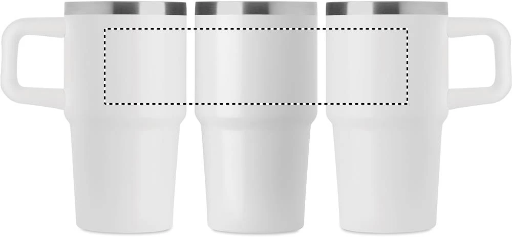 Termohrnček ALAND 500 ml – bílá – tlačová plocha – 360 UPPER