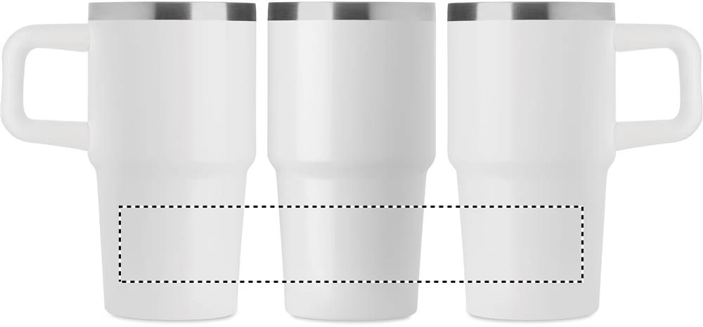 Termohrnček ALAND 500 ml – bílá – tlačová plocha – 360 LOWER