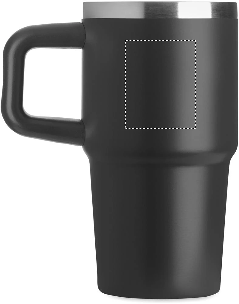 Termohrnček ALAND 500 ml – černá – tlačová plocha – Pre ľavákov