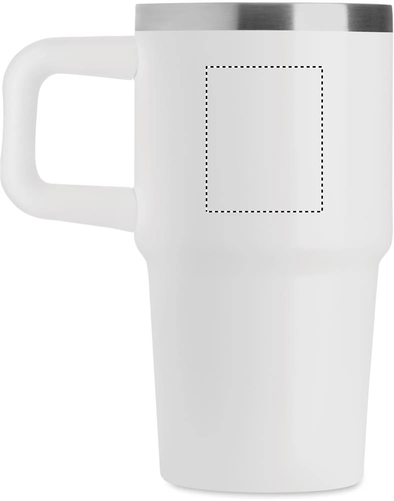 Termohrnček ALAND 500 ml – bílá – tlačová plocha – Pre ľavákov