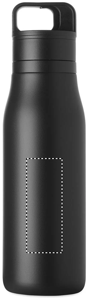 Dvojstenná fľaša EMPIRE, 500 ml – černá – tlačová plocha – Predná strana