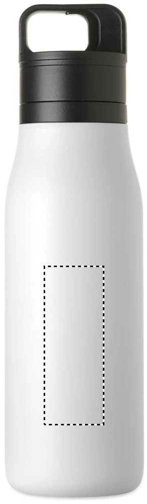 Dvojstenná fľaša EMPIRE, 500 ml – bílá – tlačová plocha – Predná strana