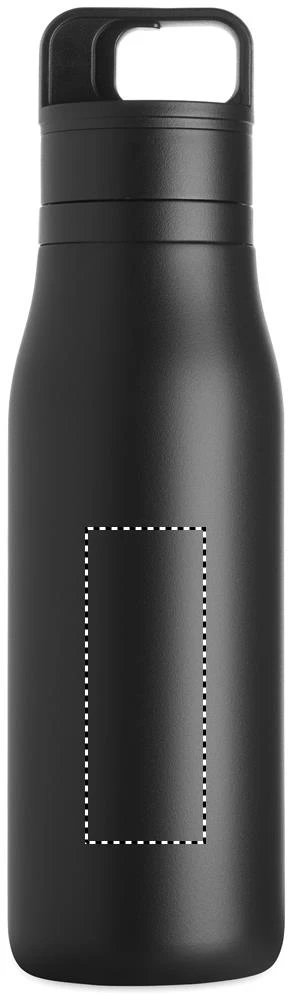 Dvojstenná fľaša EMPIRE, 500 ml – černá – tlačová plocha – Zadná strana