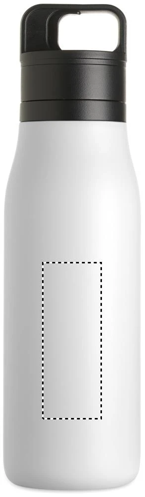 Dvojstenná fľaša EMPIRE, 500 ml – bílá – tlačová plocha – Zadná strana