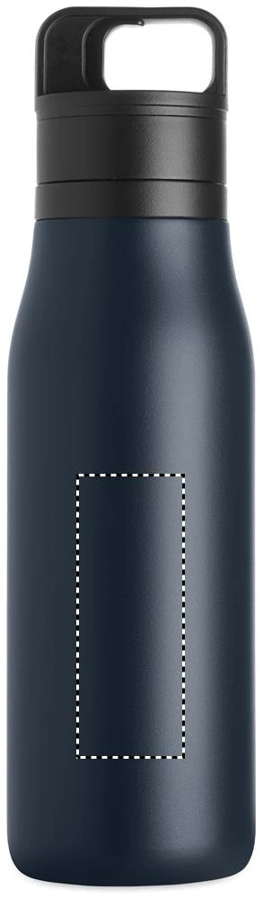 Dvojstenná fľaša EMPIRE, 500 ml – francouzská námořnická modř – tlačová plocha – Zadná strana
