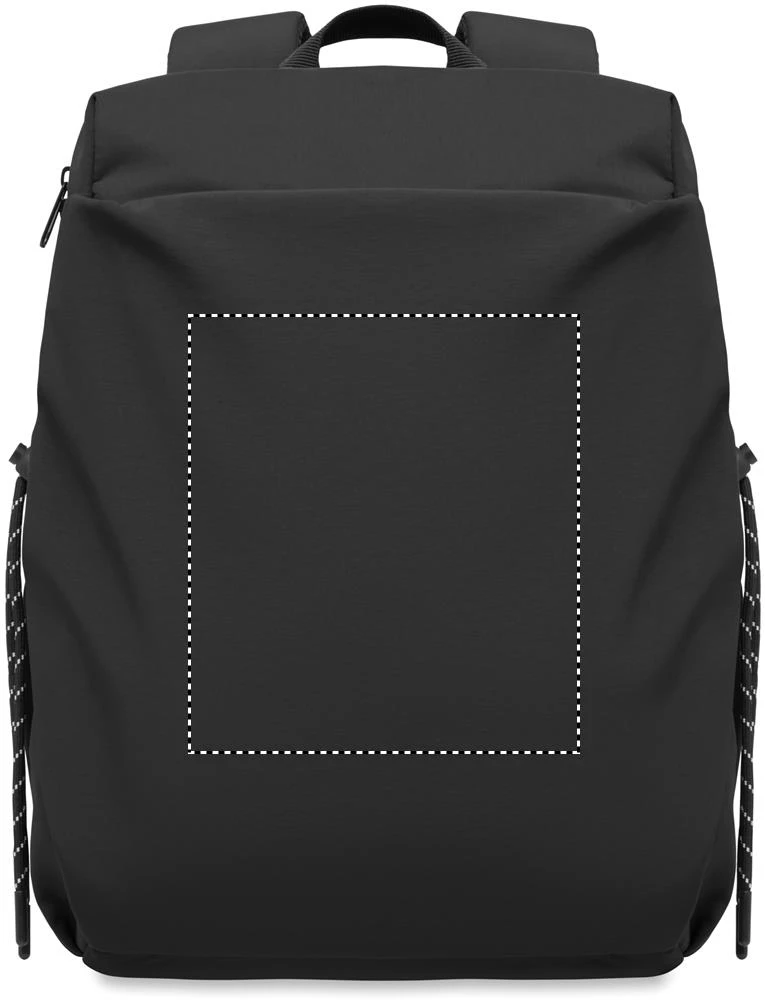 Nylonový batoh na 16" notebook NAPA – černá – tlačová plocha – Predné vrecko