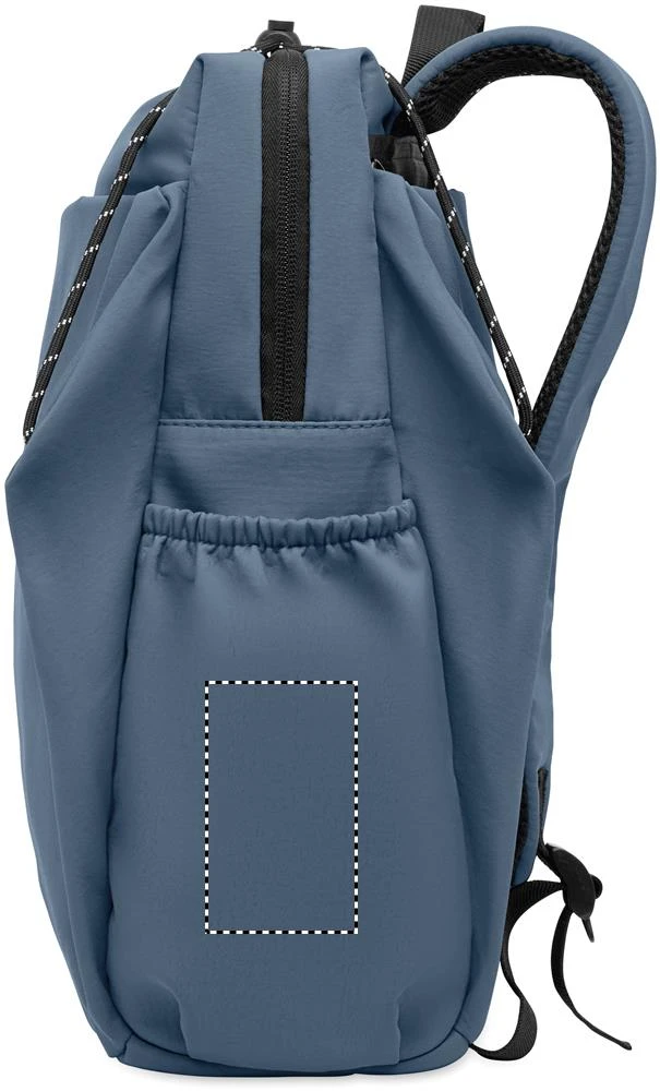 Nylonový batoh na 16" notebook NAPA – petrolejová – tlačová plocha – Pravý bok