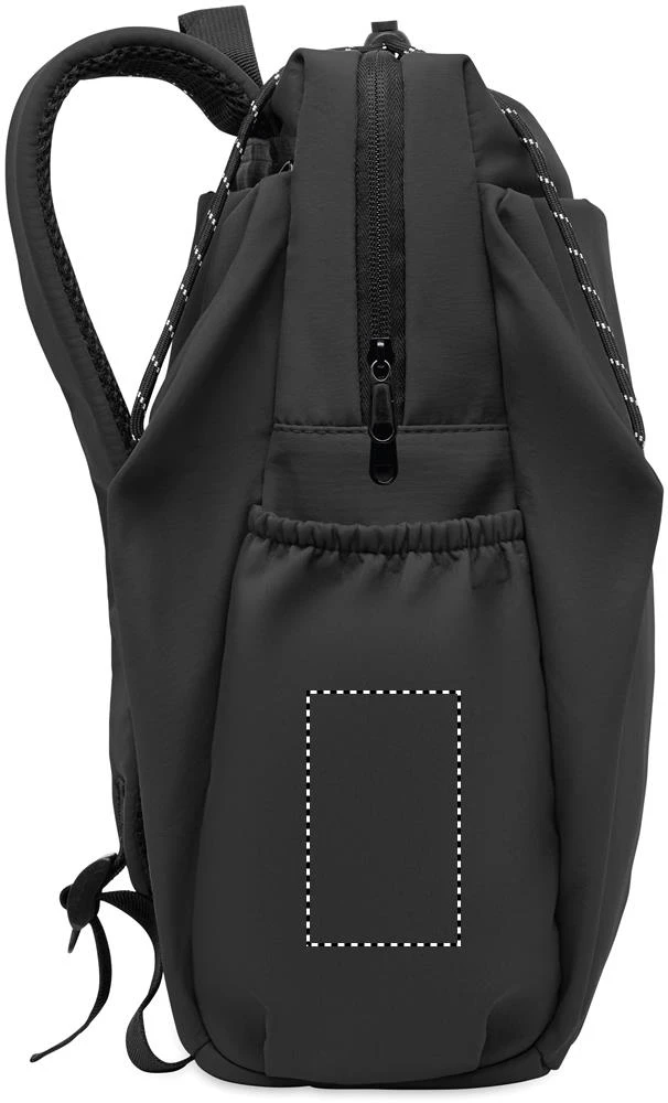 Nylonový batoh na 16" notebook NAPA – černá – tlačová plocha – Ľavý bok