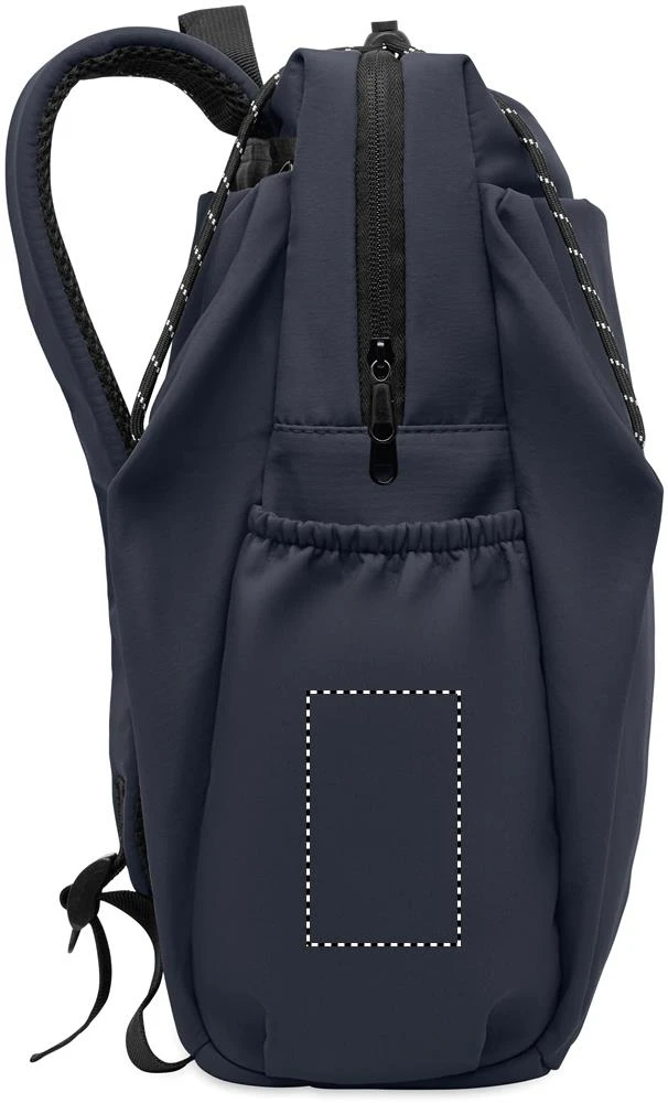 Nylonový batoh na 16" notebook NAPA – francouzská námořnická modř – tlačová plocha – Ľavý bok
