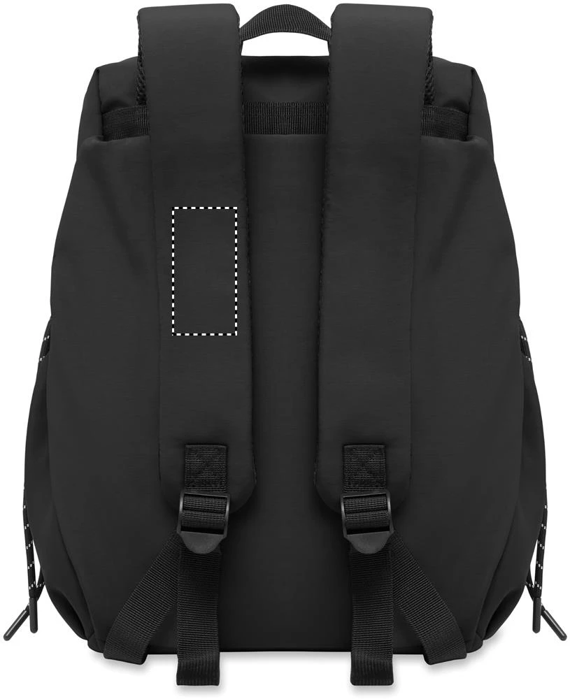 Nylonový batoh na 16" notebook NAPA – černá – tlačová plocha – Ramenný popruh vpravo