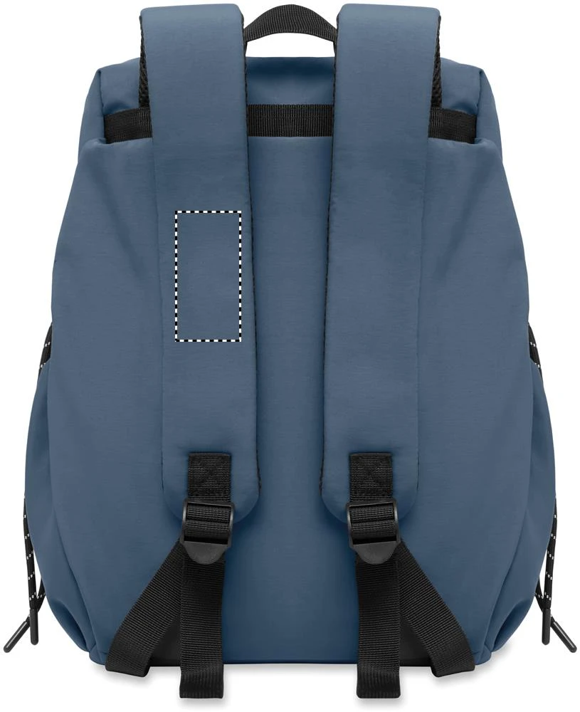 Nylonový batoh na 16" notebook NAPA – petrolejová – tlačová plocha – Ramenný popruh vpravo