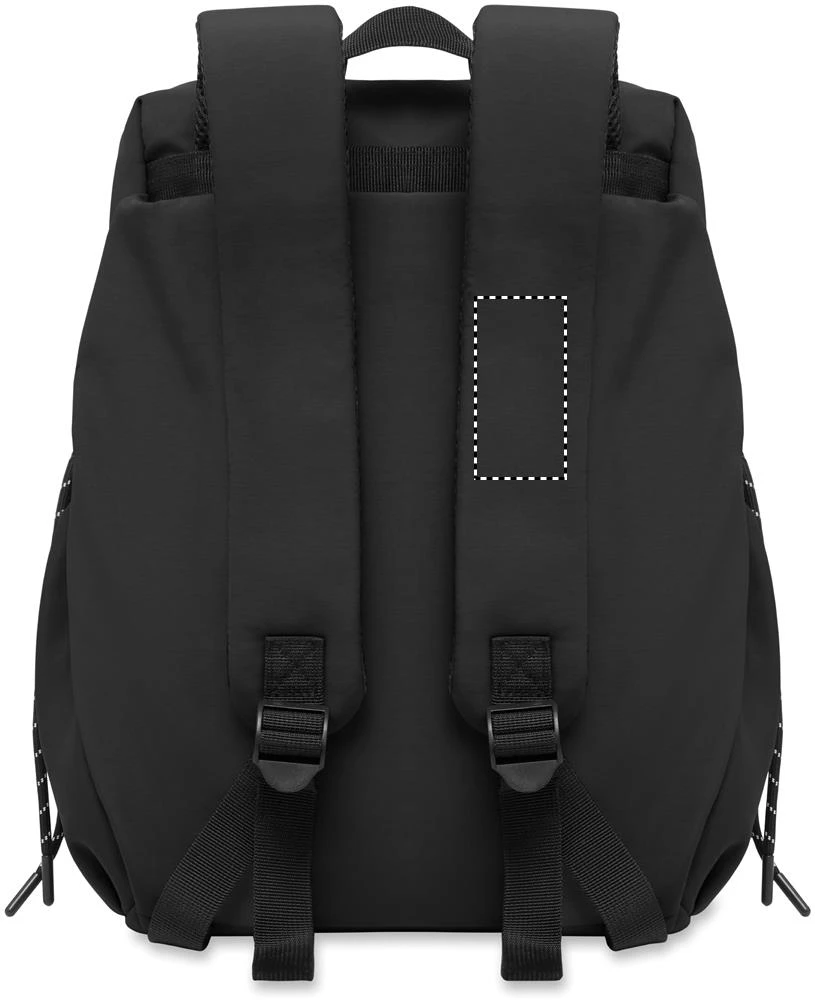 Nylonový batoh na 16" notebook NAPA – černá – tlačová plocha – Ramenný popruh vľavo