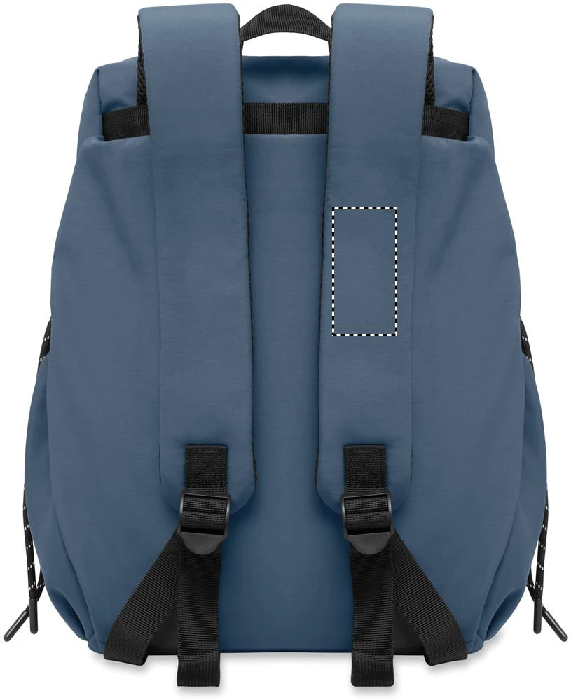 Nylonový batoh na 16" notebook NAPA – petrolejová – tlačová plocha – Ramenný popruh vľavo