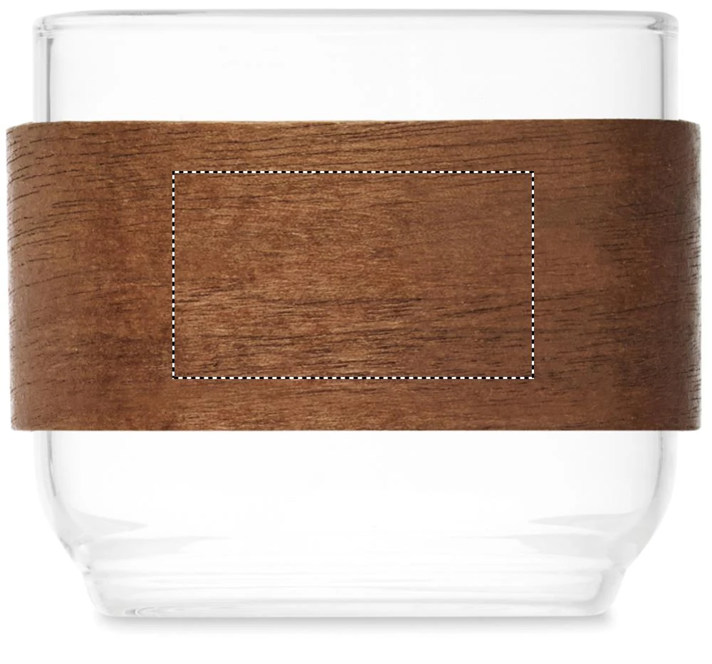 Sada 2 kávových pohárov BOGOTA SET – barva dřeva – tlačová plocha – GLASS 1