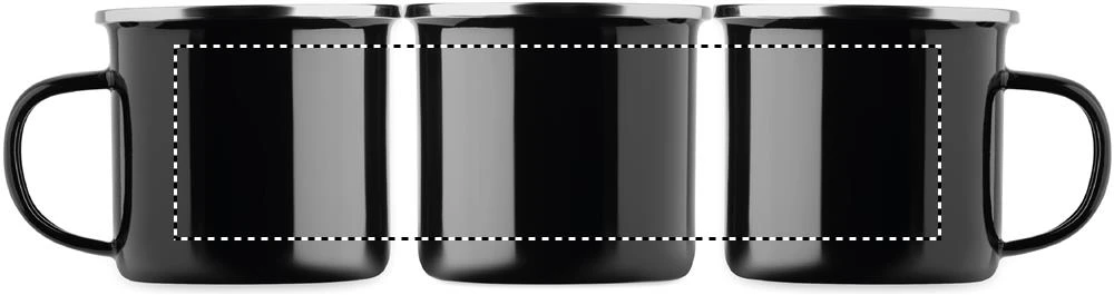 Súprava flísovej deky a 2 hrnčekov AGRADABLE – černá – tlačová plocha – MUG 1 360
