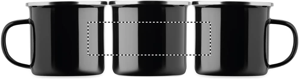 Súprava flísovej deky a 2 hrnčekov AGRADABLE – černá – tlačová plocha – MUG 1 ROUNSCREEN
