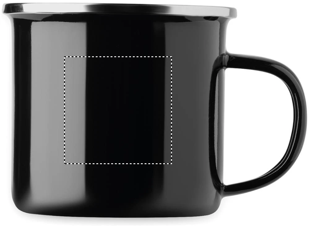 Súprava flísovej deky a 2 hrnčekov AGRADABLE – černá – tlačová plocha – MUG 1 RIGHT HANDED